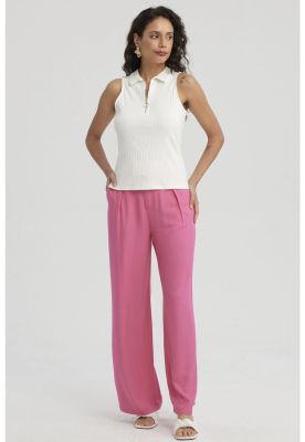 Imagen 2 del producto Polera Mujer Rib Medio Cierre Crudo