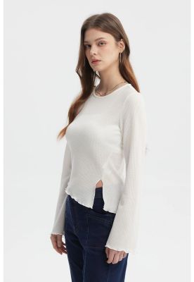 Imagen 2 del producto Polera Mujer Abertura Costado Crudo