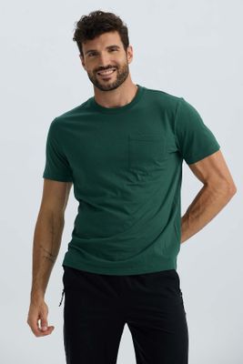 Imagen 2 del producto Polera Hombre Básica Con Bolsillo Verde Olivo