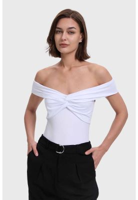 Imagen 1 del producto Polera Mujer Body Escote Bardot Blanco