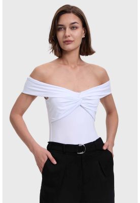 Imagen 2 del producto Polera Mujer Body Escote Bardot Blanco