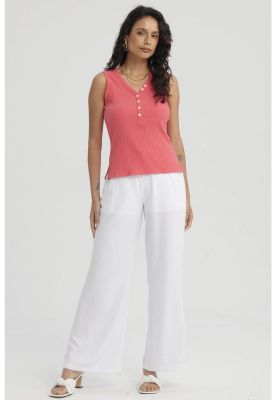 Imagen 2 del producto Polera Mujer Botones Pata Lisa Coral