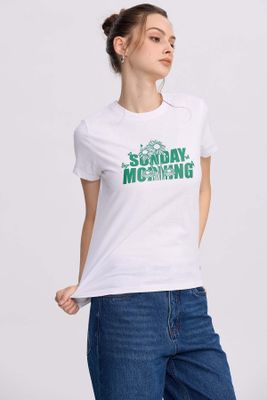 Imagen 2 del producto Polera Mujer Básica Print Blanco II