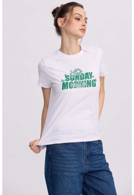 Imagen 2 del producto Polera Mujer Básica Print Blanco