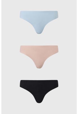 Calzón Mujer Colaless Tripack Liso Azul Claro