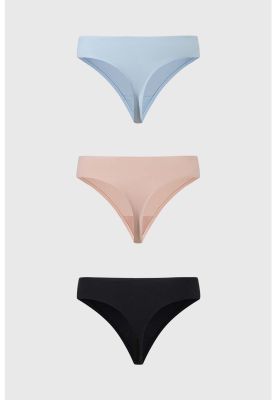 Imagen 2 del producto Calzón Mujer Colaless Tripack Liso Azul Claro