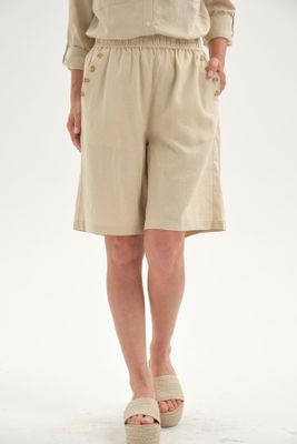 Imagen 1 del producto Bermuda Mujer Pretina Elasticada Beige