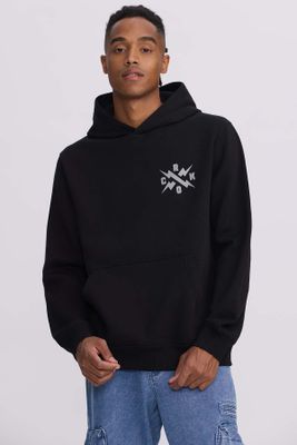 Polerón Hombre Hoodie Doble Print Negro II