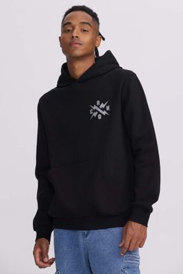 Imagen 2 del producto Polerón Hombre Hoodie Doble Print Negro II