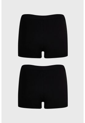 Imagen 2 del producto Calzón Mujer Bipack Short Tipo Bóxer Negro