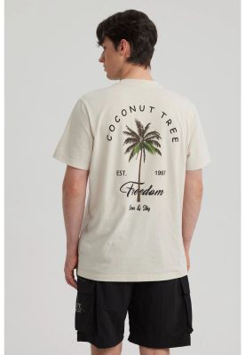 Imagen 2 del producto Polera Hombre Print Beach Crema