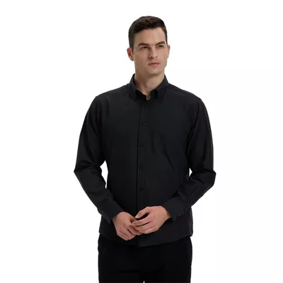 Camisa Hombre Oxford Negro