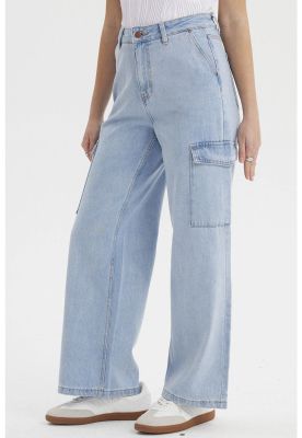 Imagen 2 del producto Jeans Mujer Wide Leg Gravilla Azul Claro