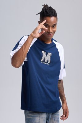 Polera Hombre Manga Contratono Azul Claro