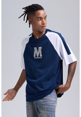 Imagen 2 del producto Polera Hombre Manga Contra Tono Azul Claro