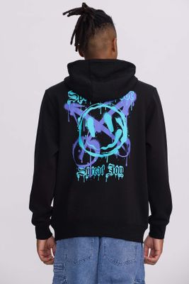 Imagen 2 del producto Polerón Hombre Print Smile Night Negro