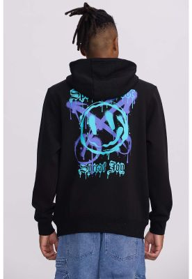 Imagen 2 del producto Polerón Hombre Print Smile Night Negro