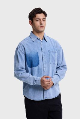 Imagen 2 del producto Camisa Hombre Sobrecamisa Denim Azul