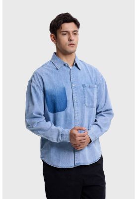 Imagen 2 del producto Camisa Hombre Sobre Camisa Denim Azul