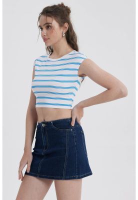 Imagen 2 del producto Polera Mujer Rayas Blanco