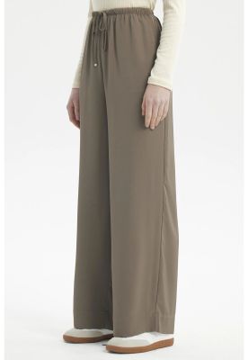 Imagen 2 del producto Pantalón Mujer Holgado Amplio Con Cordón Verde Militar Claro