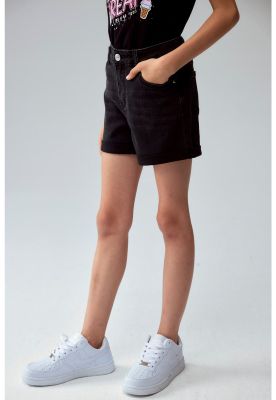 Imagen 2 del producto Short Niña Básico Denim Negro