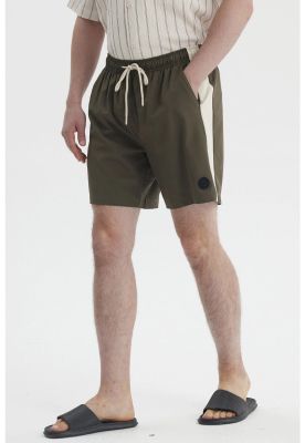 Imagen 2 del producto Short de Baño Hombre Liso Verde Militar
