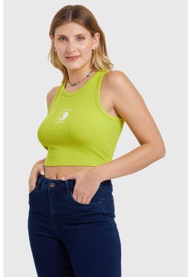 Imagen 2 del producto Polera Mujer Top Bordado Verde