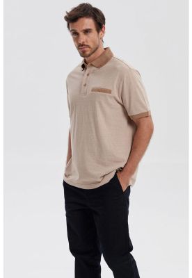 Imagen 2 del producto Polera Hombre Botón Beige