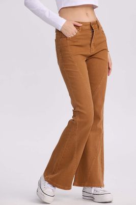 Imagen 2 del producto Jeans Mujer Flare Color Line Caramelo