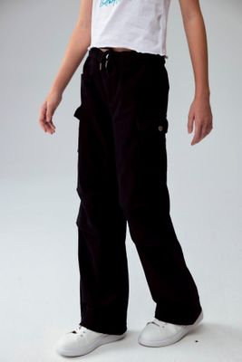 Imagen 2 del producto Pantalón Niña Parachute Con Bolsillo Negro