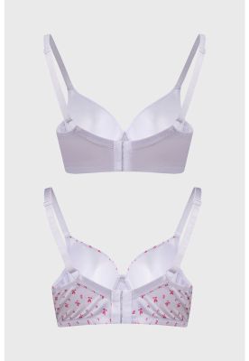 Imagen 2 del producto Sostén Mujer Bipack Estampado Liso Fucsia