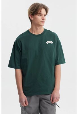 Imagen 1 del producto Polera Hombre Oversize Doble Print Verde