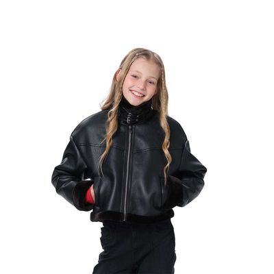 Chaqueta Niña Aviador Negro