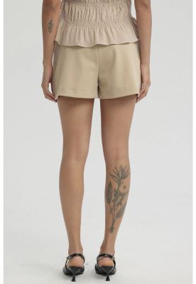 Imagen 2 del producto Short Mujer Elasticada Aplicación Beige Claro
