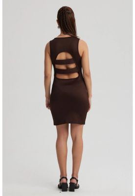 Imagen 2 del producto Vestido Mujer Abertura Espalda Café Oscuro