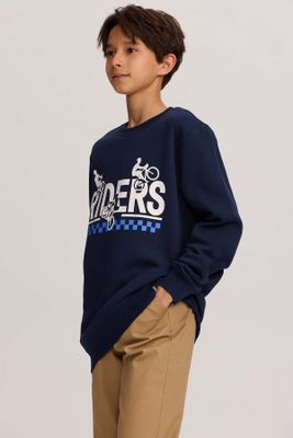 Imagen 2 del producto Polerón Niño Básico Print Azul Oscuro