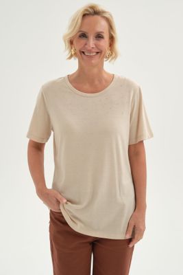 Imagen 1 del producto Polera Mujer Con Tachas Beige