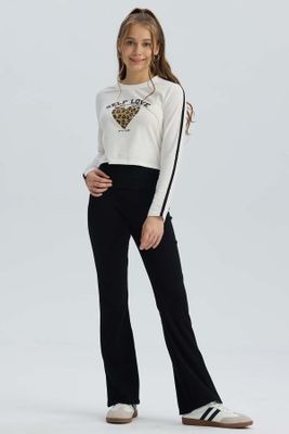 Calza Niña Pretina Doble Negro