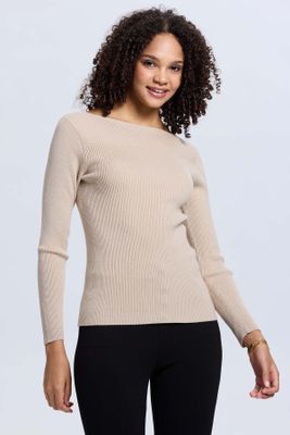 Imagen 2 del producto Sweater Mujer Liso Beige