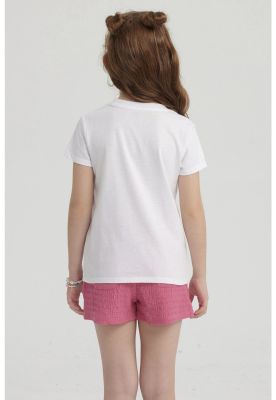 Imagen 2 del producto Polera Niña Básica Estampada Blanco