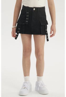 Imagen 1 del producto Falda Niña Denim Cargo Negro