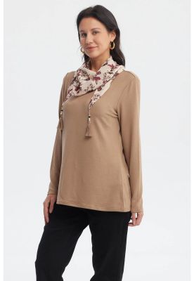 Imagen 2 del producto Sweater Mujer Cuello Alto Café Claro
