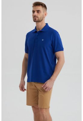 Imagen 2 del producto Polera Hombre Piqué Básica Lisa Azulino