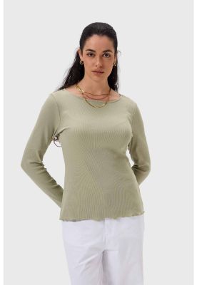 Polera Mujer Rib Verde - lll