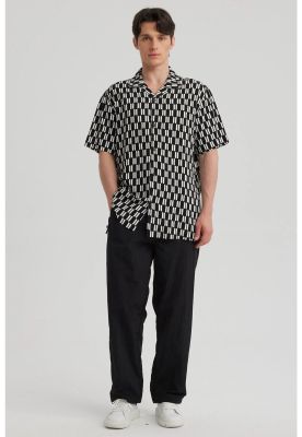 Imagen 2 del producto Camisa Hombre Cuello Cubano Rapport Negro