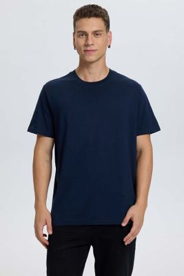 Polera Hombre Long Fit Básica Azul