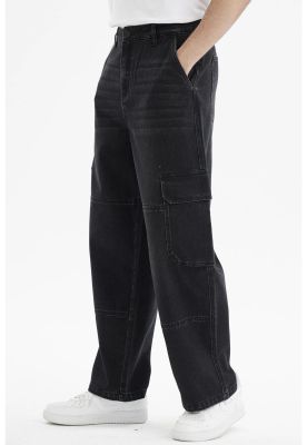 Imagen 2 del producto Jeans Hombre Baggy Cargo Negro- ll