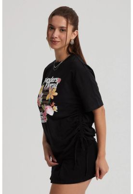 Imagen 2 del producto Polera Mujer Oversize Recogido Negro