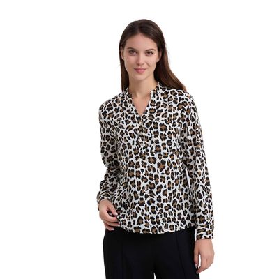 Blusa Mujer Crep Con Botón Beige